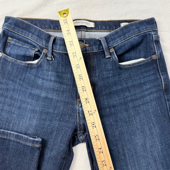 Banana Republic Skinny Ankle Jeans Dark Wash Premium Denim Women's Size 27 - Picture 7 of 14